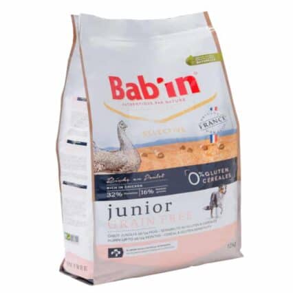 Croquettes françaises sans céréales, jeune chien, à la volaille, maintien, entretien, premium, poulet, chondroïtine, glucosamine, soutien des articulations